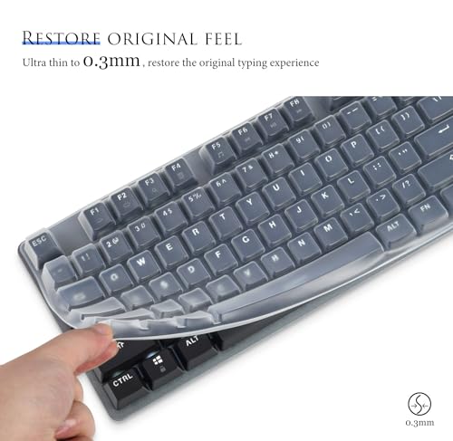 CASEDAO Keyboard Cover Skin for Logitech K845 Mechanical Illuminated Keyboard, Logitech K845 Keyboard Protector Accessories,Ultra Thin Desktop PC Silicone Keyboard Cover-Clear - Image 4
