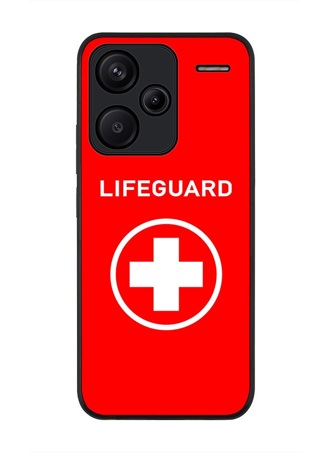 Stylizedd Rugged Black Edge Case for Xiaomi Redmi Note 13 Pro Plus, Slim fit Soft Case Flexible Rubber Edges Anti Drop TPU Gel Thin Cover -  Lifeguard - Image 1
