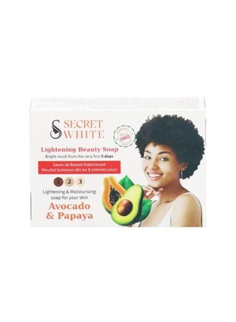 Secret White Lightening Hand & Body Cream, Face Wash, Body Lotion and Soap With Avocado & Papaya - Image 4