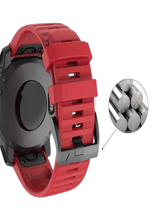 ISABAKE Watch Band for Garmin Fenix 7X/Fenix 6X/Fenix 5X, 26mm QuickFit Silicone Wristband for Fenix 8 51mm/Enduro 2/3 - Image 4
