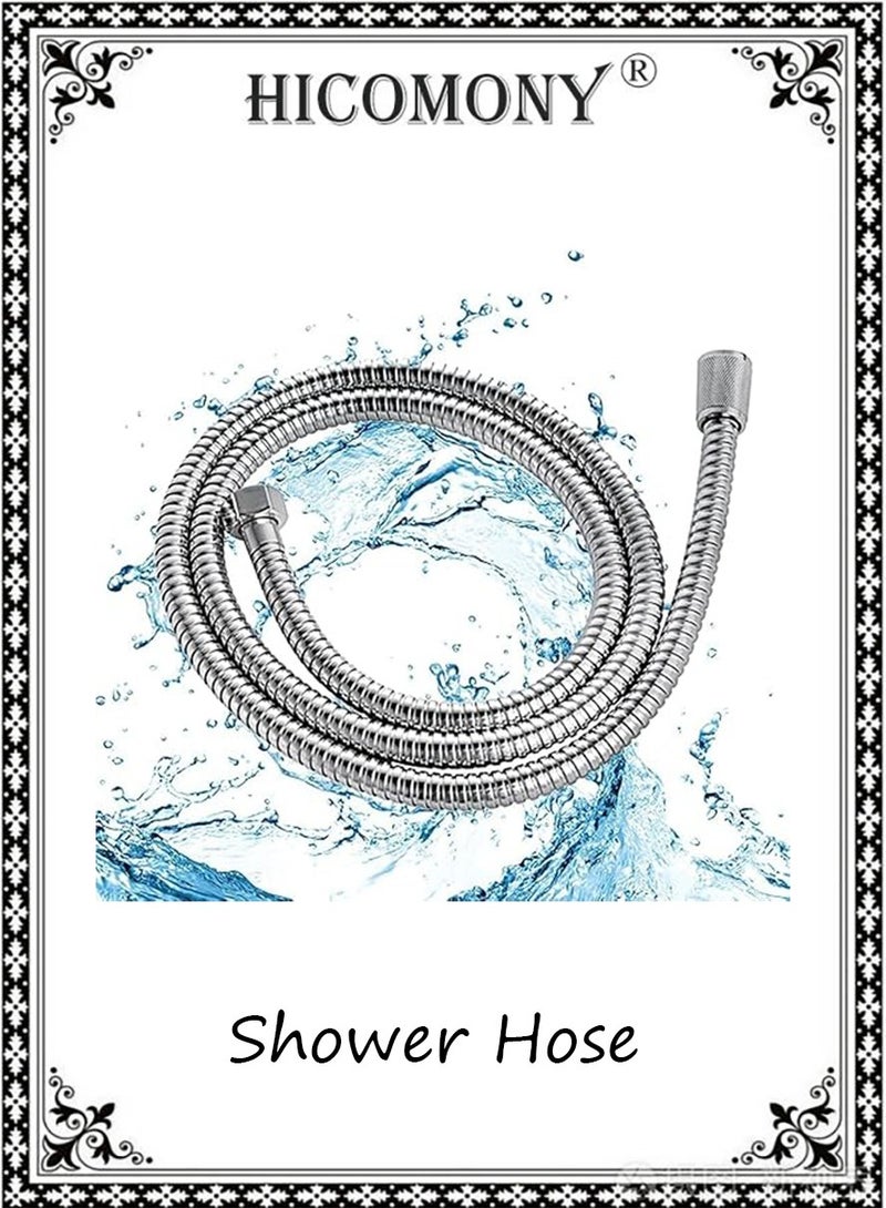 Hicomony Shower Hose, 1.5 m Stainless Steel Shower Head Hose, 360°Anti-twist Shower Pipe, Bidet Hose, Shattaf Hose - Image 1