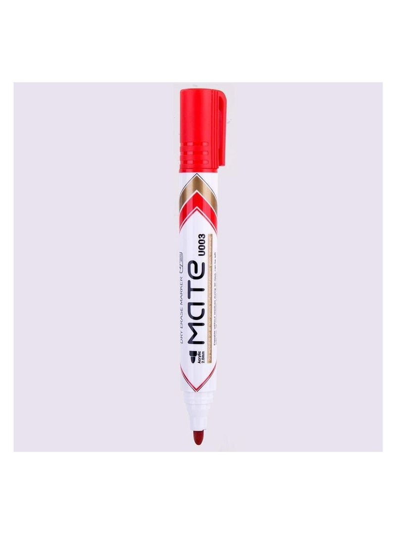 Deli 12-Piece Dry Erase Whiteboard Marker Bullet Tip Red Ink  - Image 2