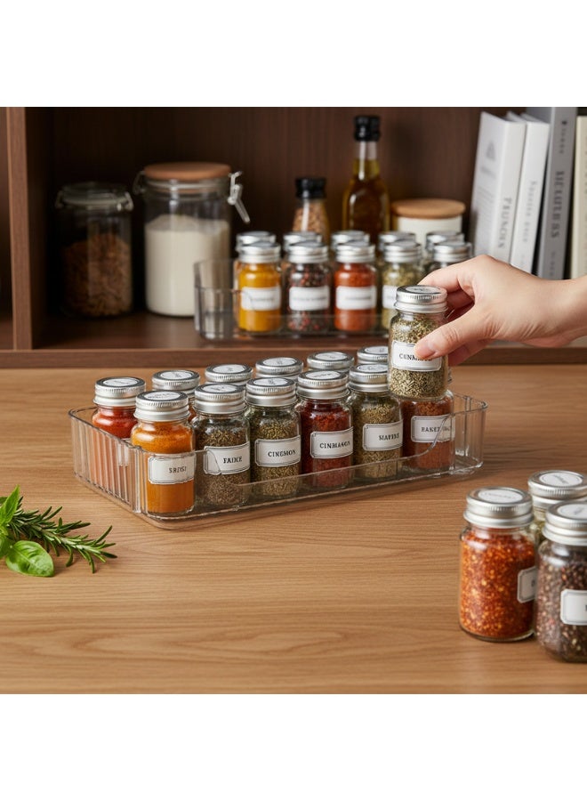 Acrylic Organizer Set – Two-Piece Stackable Shelf for Cosmetics, Kitchen Utensils, Perfumes and Bathroom Items – Modern 30 × 17 cm - Image 2