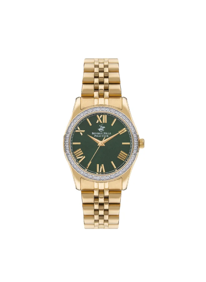 بيفرلي هيلز بولو كلوب BEVERLY HILLS POLO CLUB Women's Analog Green Dial Watch - BP3383C.170