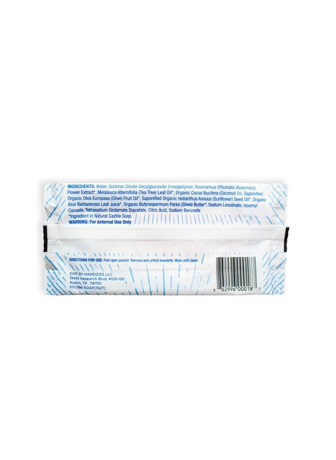 Handzies Alcoholfree Natural Soap And Water Cleansing Towelettes Free&Clear 30Ct Soft Pouch Pack Of 3 (90 Total Towelettes)  - Image 2