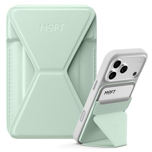MOFT Magnetic Wallet Stand Compatible with iPhone 171615141312 Series Angle Adjustment Magsafe Compatible MOVAS Phone StandPeppermint - Image 1