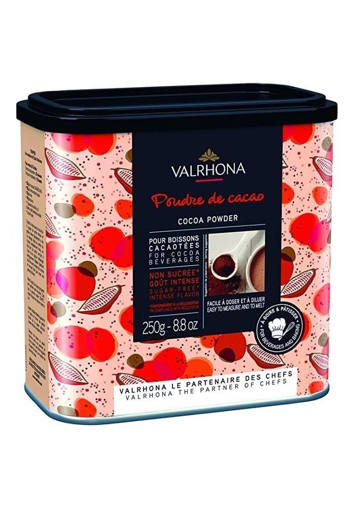 Valrhona Cocoa Powder - 100% Pure Cocoa - 250g (8.8 oz) - Sugar-Free and Kosher - Image 2