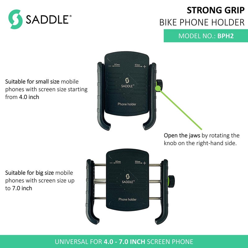 SADDLE BPH 2 Bike/Motorcycle/Scooter Mobile Phone Holder Mount, Ideal for Maps and GPS Navigation - Image 4
