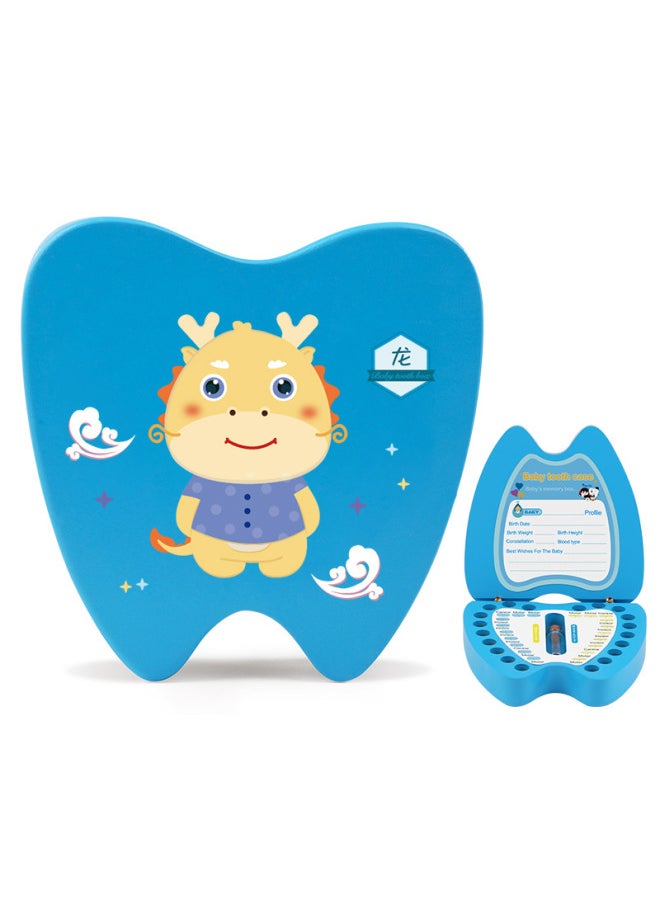 Generic - English Version Wooden Children's Deciduous Teeth Storage Box Baby's Teeth Changing Storage Box Teeth Dropping Memorial Collection Creative Home-Color:Pink Zodiac Monkey (English Version) - Image 1