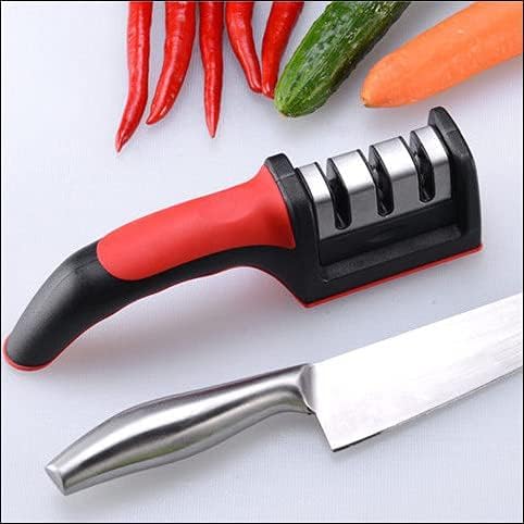 FOMQUAZLI Kitchen Knife Accessories Manual 3-Stage Knife Sharpener Helps Repair, Restore, Polish Blades Coarse and Fine Knives Sharpening Tool Steel Knives Sharpener for Kitchen Multipurpose - Image 4