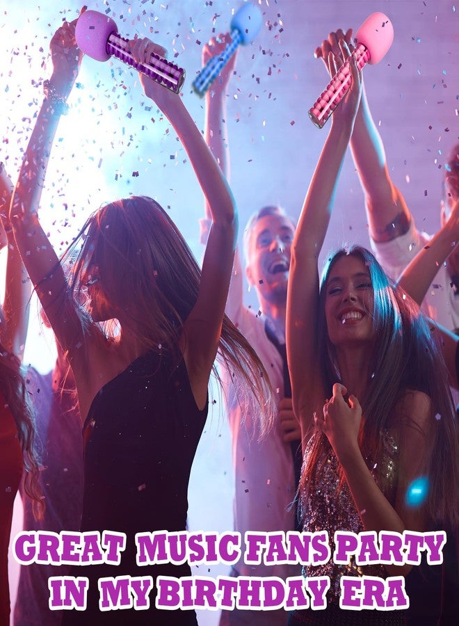 Newtay 24 Pcs Microphone Candy Tubes Kpop Themed Decor Karaoke Theme Birthday Party 10'' Fake Prop Microphone Plastic Toy for Disco Singer Stage Costume Prop, Candy Not Included (Purple,Pink,Blue) - Image 5