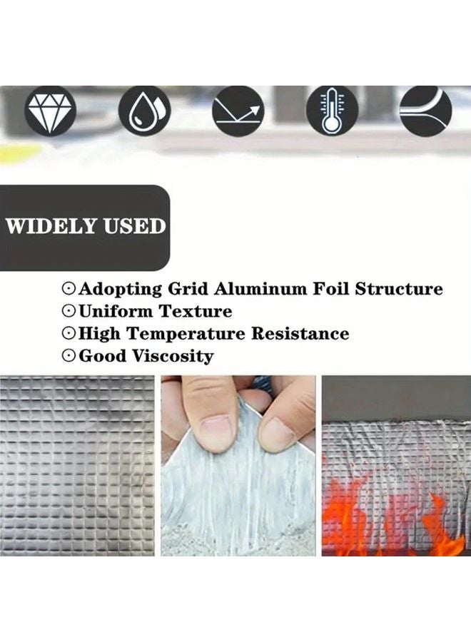 Heavy Duty Waterproof Tape 50mm x 3m High Temperature Resistance Aluminum Foil Butyl - Image 5