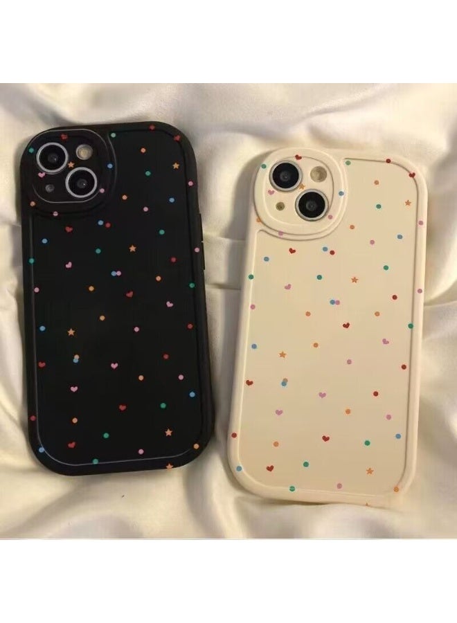 NIBEMINENT Polka Dot Heart Star Protective TPU Case Cover For iPhone 15 Plus, Sister In Law