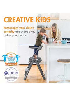 BOON Pivot Toddler Tower - Gray  - Image 4