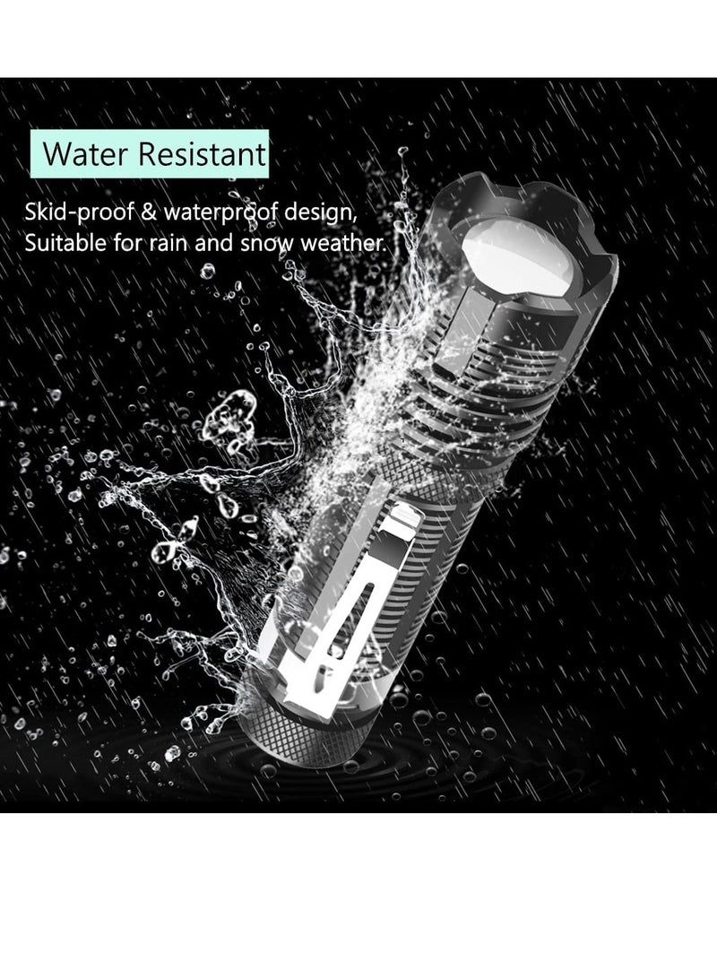 بروتون مصباح يدوي بروتون ميني تكتيكي عالي الومن، مصباح فلاش صغير محمول XHP50 LED مزود بـ 5000 لومن، قابل للتكبير، بـ 5 اوضاع، مضاد للماء EDC مع مشبك للطوارئ والتخييم - Image 2