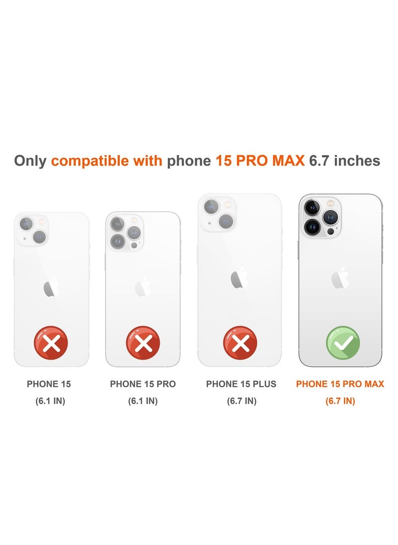 BORTONY - iPhone 15 Pro Max Case Compatible with MagSafe Drop Protection Built-in Camera Lens Protector Luxury Plating Soft TPU Ultra Slim Magnetic Cover for iPhone 15 Pro Max 6.7inch - Image 1