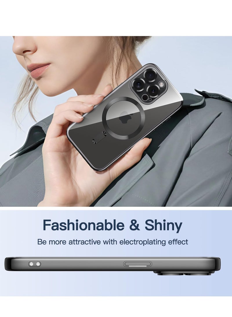 BORTONY - iPhone 15 Pro Max Case Compatible with MagSafe Drop Protection Built-in Camera Lens Protector Luxury Plating Soft TPU Ultra Slim Magnetic Cover for iPhone 15 Pro Max 6.7inch - Image 1