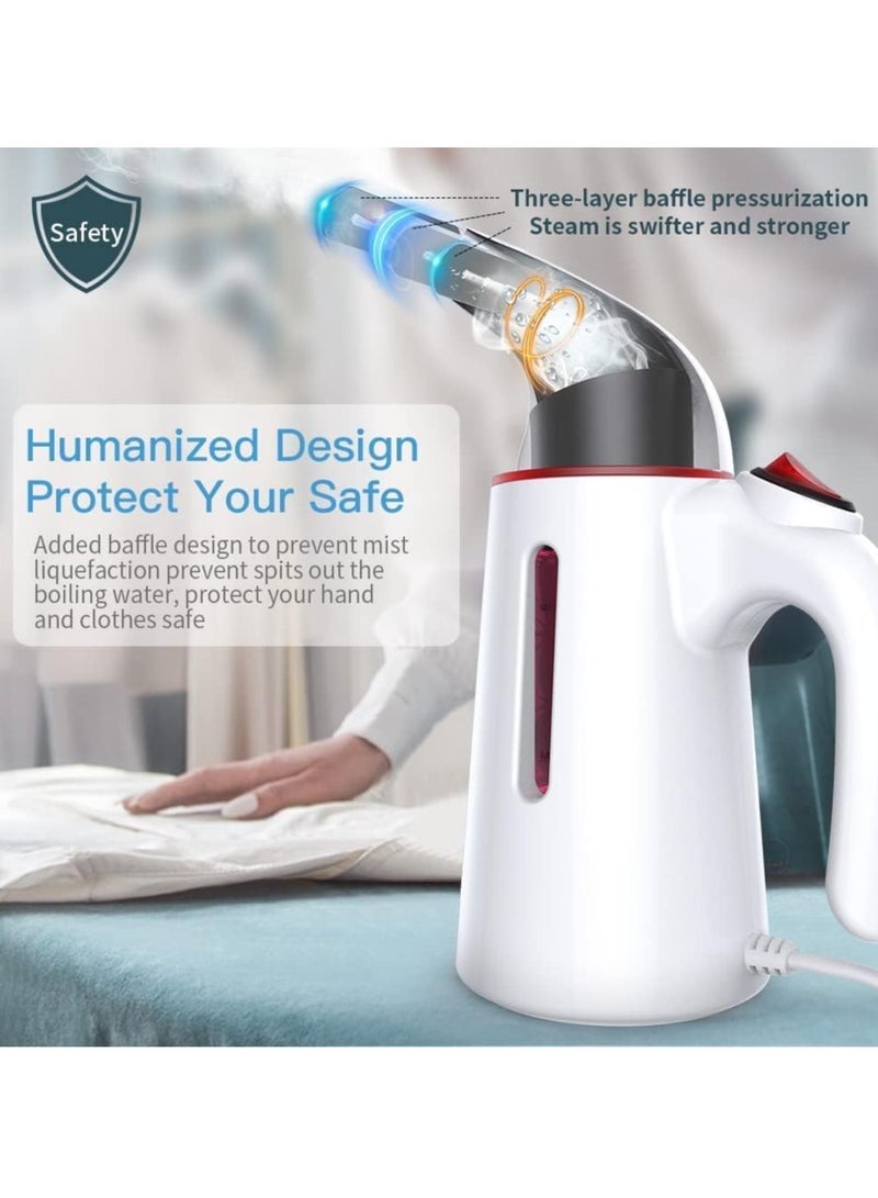 SYOSI مكواة بخار للملابس، مكواة بخار محمولة للسفر، تسخين سريع في 45 ثانية للملابس، مكواة بخار محمولة لإزالة التجاعيد من الأقمشة، مناسبة لجميع الأقمشة الحريرية والقطنية والصوفية والكتان وما إلى ذلك - Image 4