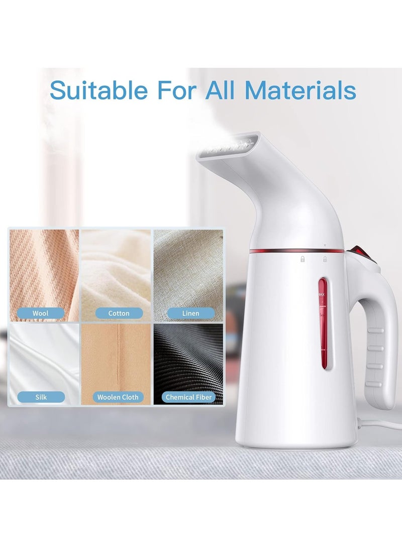SYOSI مكواة بخار للملابس، مكواة بخار محمولة للسفر، تسخين سريع في 45 ثانية للملابس، مكواة بخار محمولة لإزالة التجاعيد من الأقمشة، مناسبة لجميع الأقمشة الحريرية والقطنية والصوفية والكتان وما إلى ذلك - Image 5
