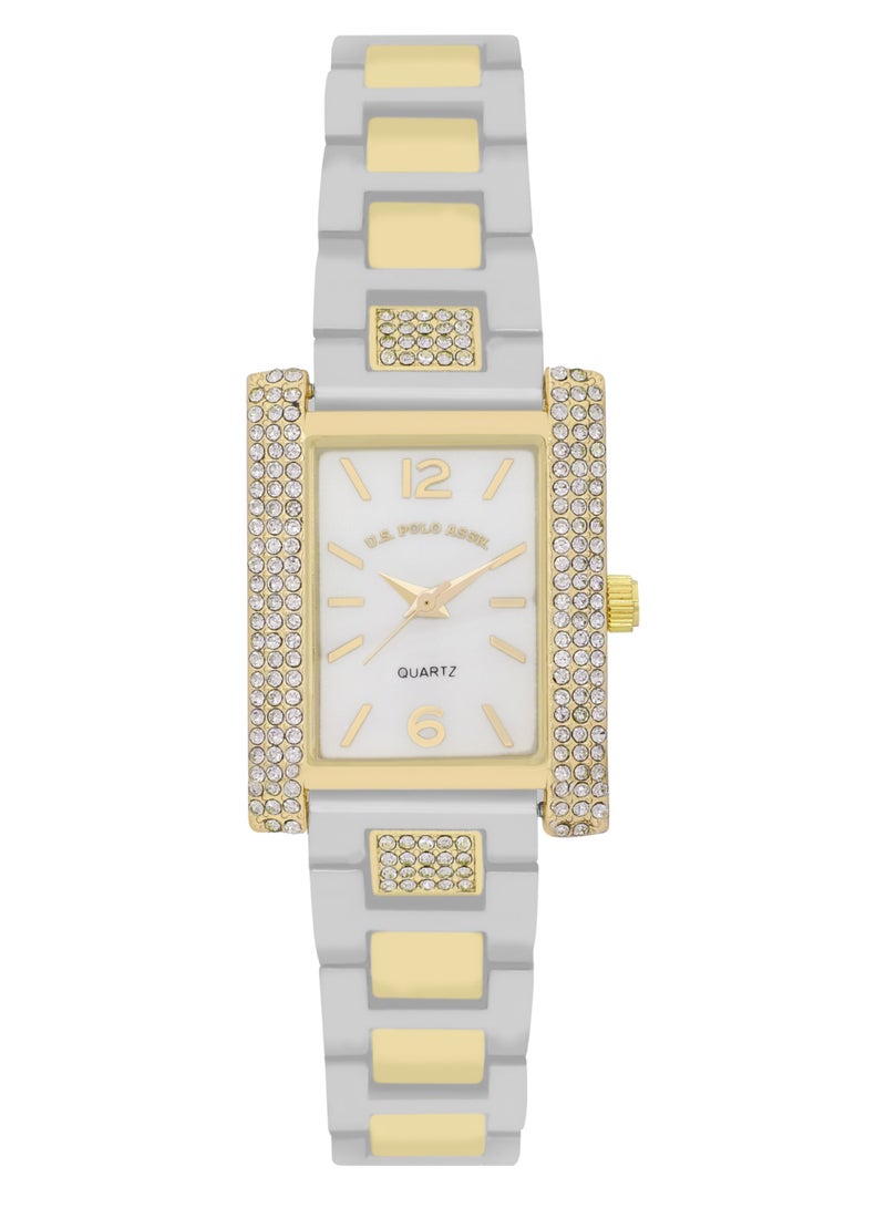 U.S. Polo Assn. Women's Quartz Watch Analog Display and dual tone Set watch - Image 3