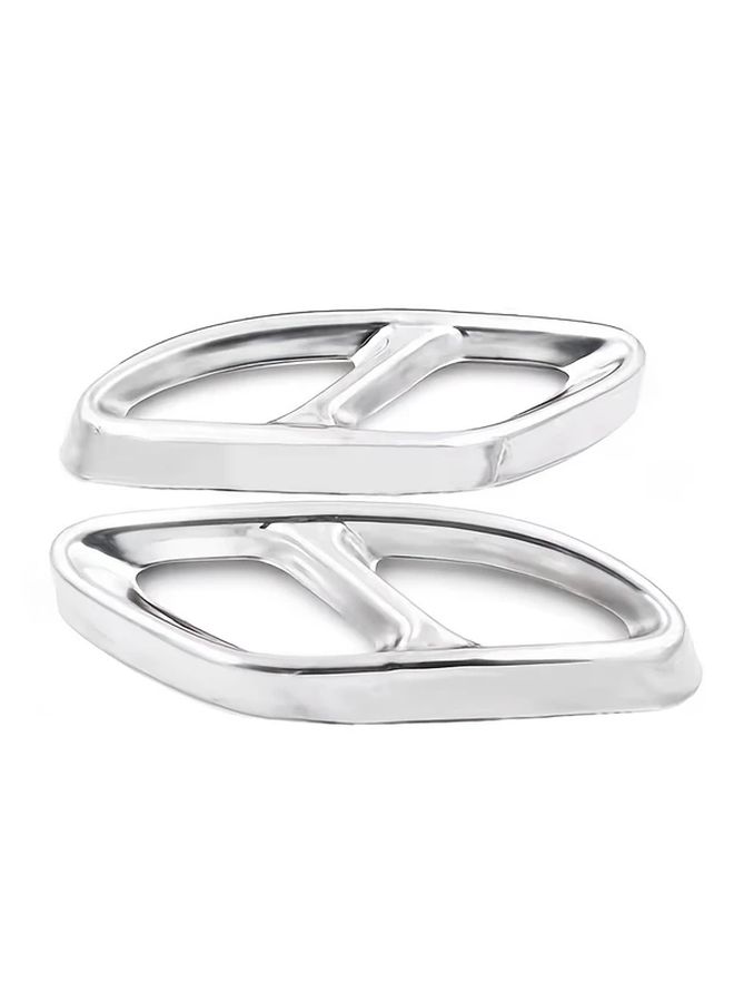 Quad Outlet Exhaust Muffler Pipe Cover Frame Decoration In Silvery Color - Image 5