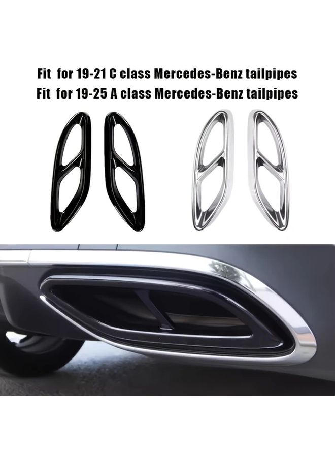Quad Outlet Exhaust Muffler Pipe Cover Frame Decoration In Silvery Color - Image 2