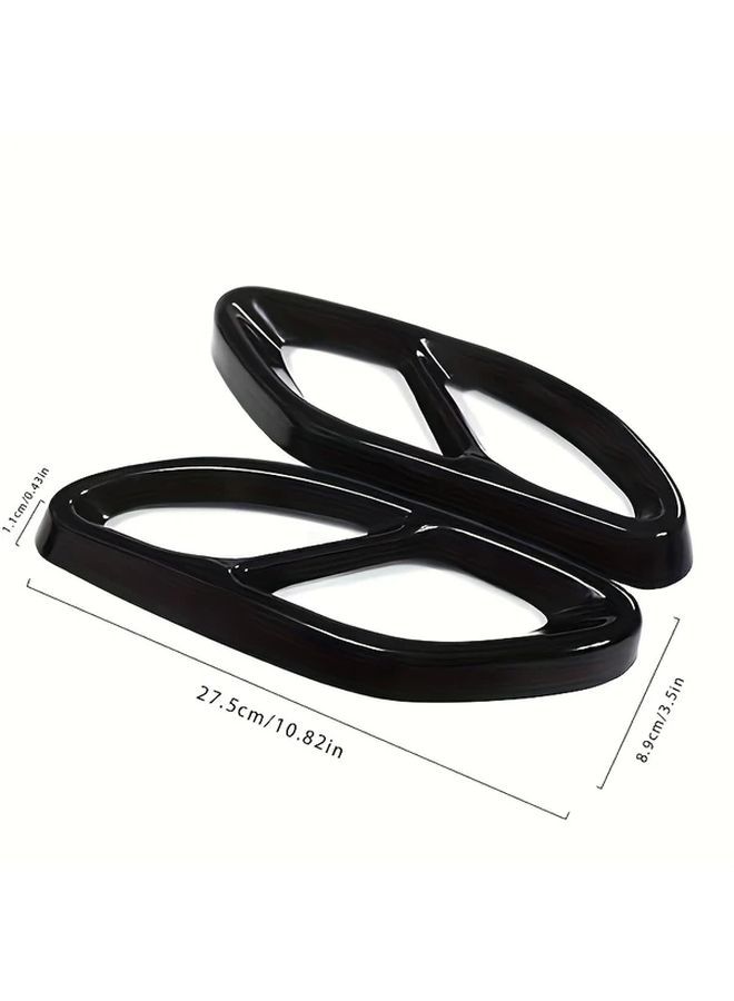 Quad Outlet Exhaust Muffler Pipe Cover Frame Decoration In Silvery Color - Image 3