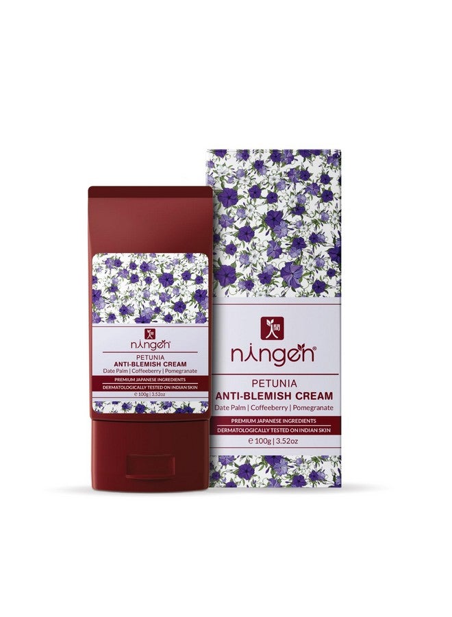 ningen Petunia Anti-Blemish Radiance Cream For Blemishes, Pigmentation, Acne Scars, And Dark Spots, All Skin Type, Women And Men, Dermatologically Tested, Paraben-Free - 100G - Image 1