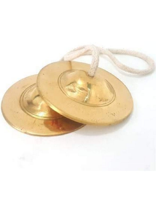 UAPAN UAPAN Metal Craft Manjeera Traditional Instrument Indian Music (3.5 Inches)  - Image 1