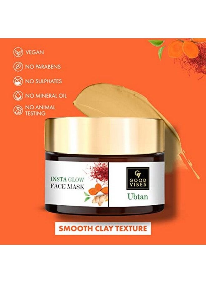 Ubtan Insta Glow Face Mask 50 G | Brightening Cleansing Smoothening Face Pack For All Skin Types | With Turmeric Saffron Sunflower Seed Oil | No Parabens Sulphates & Mineral Oil - pzsku/ZD5B060120FF49456375CZ/45/_/1658745667/f84b2247-39ff-4562-8fc8-4d59782ce6cd