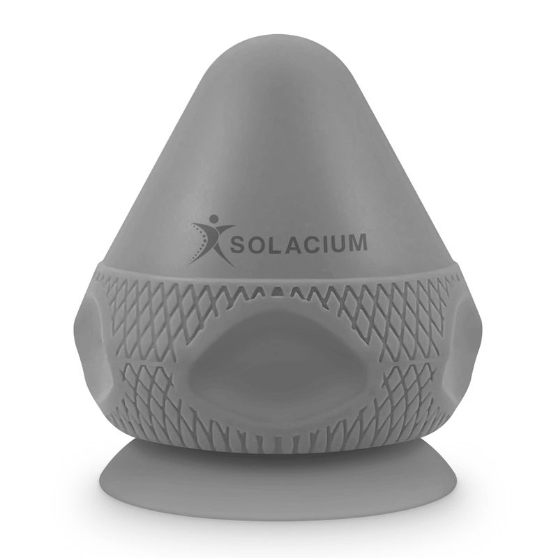 Solacium Solacium Mountable Massage Therapy Tool MultiSurface Suction Cup Wall Massage Tool for Sore Muscles Myofascial Release Stress Relief Trigger Point and Deep Tissue Massage Gray 