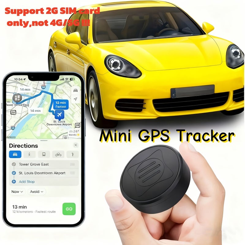 GPS Tracker Mini Vehicle Locator With Rechargeable Lithium Polymer Battery Real Time Full Coverage APP Tracking No Subscription Fee For Cars Elderly Teens Pets Requires 2G SIM Card SIM Card Not Included 1pc - Image 1
