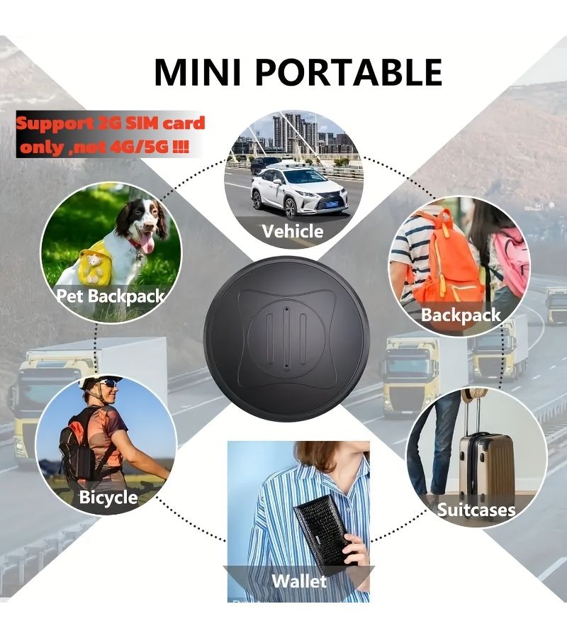 GPS Tracker Mini Vehicle Locator With Rechargeable Lithium Polymer Battery Real Time Full Coverage APP Tracking No Subscription Fee For Cars Elderly Teens Pets Requires 2G SIM Card SIM Card Not Included 1pc - Image 4