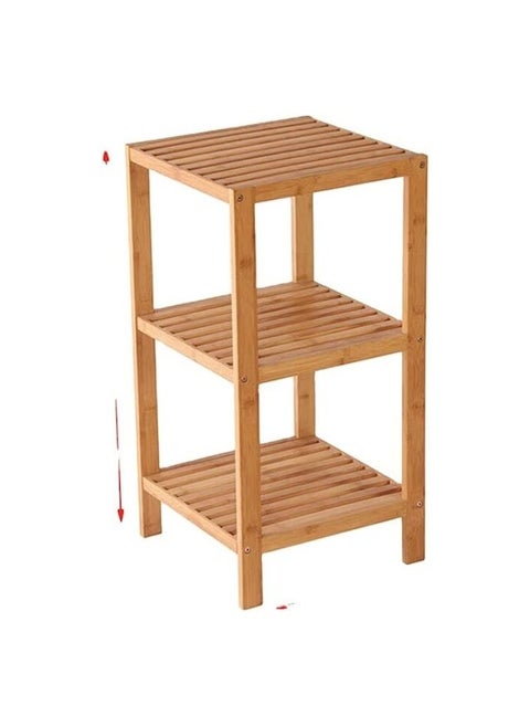 AtrauX 3-Layers Bamboo Multifunctional Rack, Towel Shelf Kitchen Corner Storage Plant Flower Rack Organizer