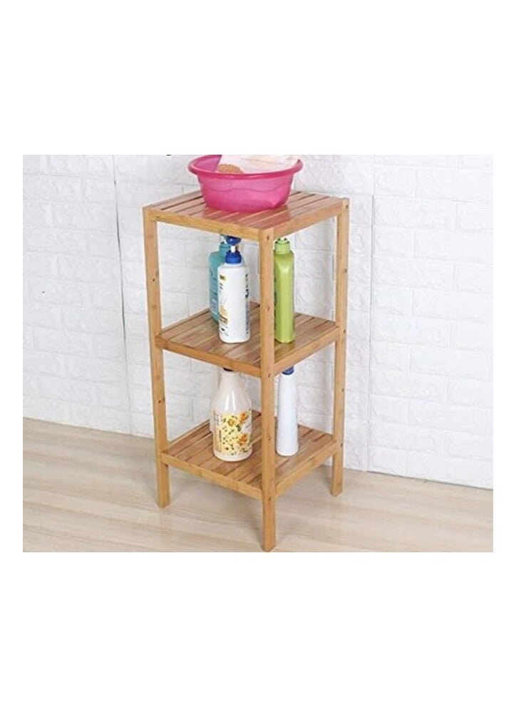 AtrauX - AtrauX 3-Layers Bamboo Multifunctional Rack, Towel Shelf Kitchen Corner Storage Plant Flower Rack Organizer - Image 1