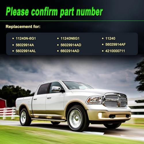 SHICHU Alternator Compatible with 2007 Aspen Durango Commander Grand Cherokee 2009-2013 Ram 1500 2007-2010 Nitro Liberty 11-12 1500 3.7L V6 4.7L V8 Replace for: 56029914A 11240N6G1 4210000711 - Image 3