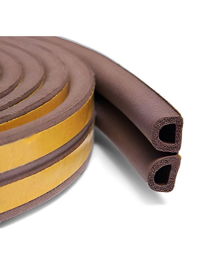 Volo VOLO Rubber Self-Adhesive Sound Proofing Door Seal,6 Meter (2 X 3Mtr)(19.68Ft),Sound Proof D Seal,Weather Proof,Dust Proof,Insect/Lizard Blocker,Collision Avoidance For Door/Window In Brown Color.  - Image 1