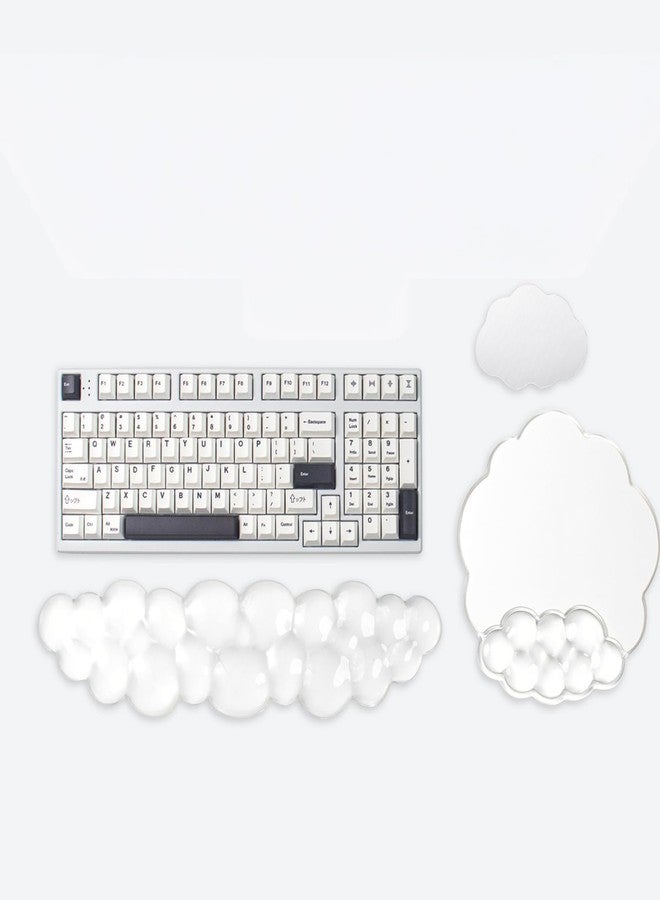 Sumgsn Gel Cloud Keyboard Wrist Rest Set with Ergonomic Mousepad Wrist Support for Computer/Laptop/Gaming/Home/Office/Typing Pain Relief - Image 1