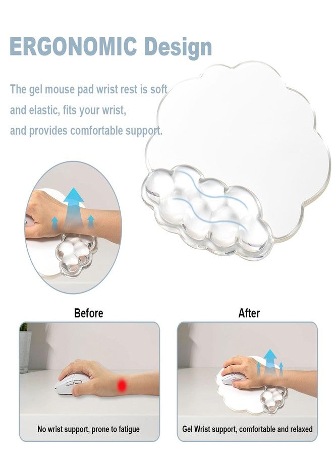 Sumgsn Gel Cloud Keyboard Wrist Rest Set with Ergonomic Mousepad Wrist Support for Computer/Laptop/Gaming/Home/Office/Typing Pain Relief - Image 4