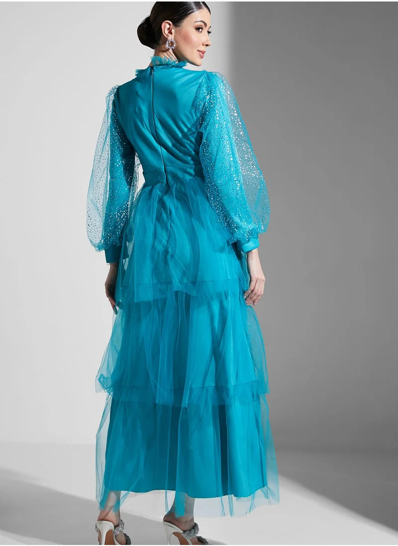 Khizana Tiered Tulle Dress