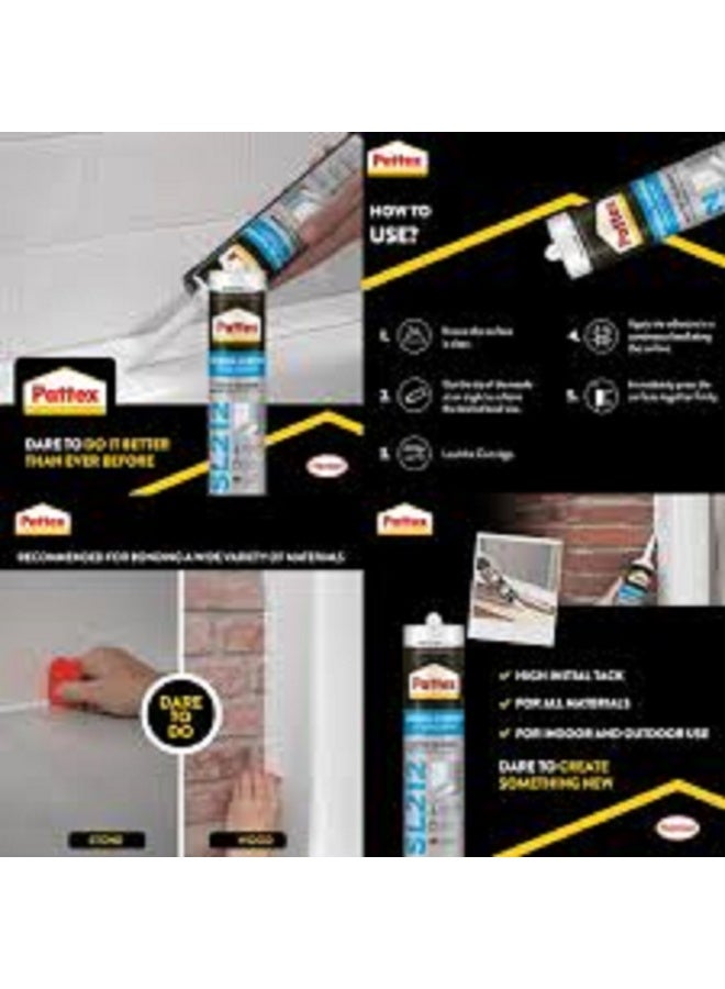 Pattex Patix SF525 silicone sealant has excellent adhesion and adheres without primer in many cases to glass, ceramics, and anodized aluminum. - Image 2