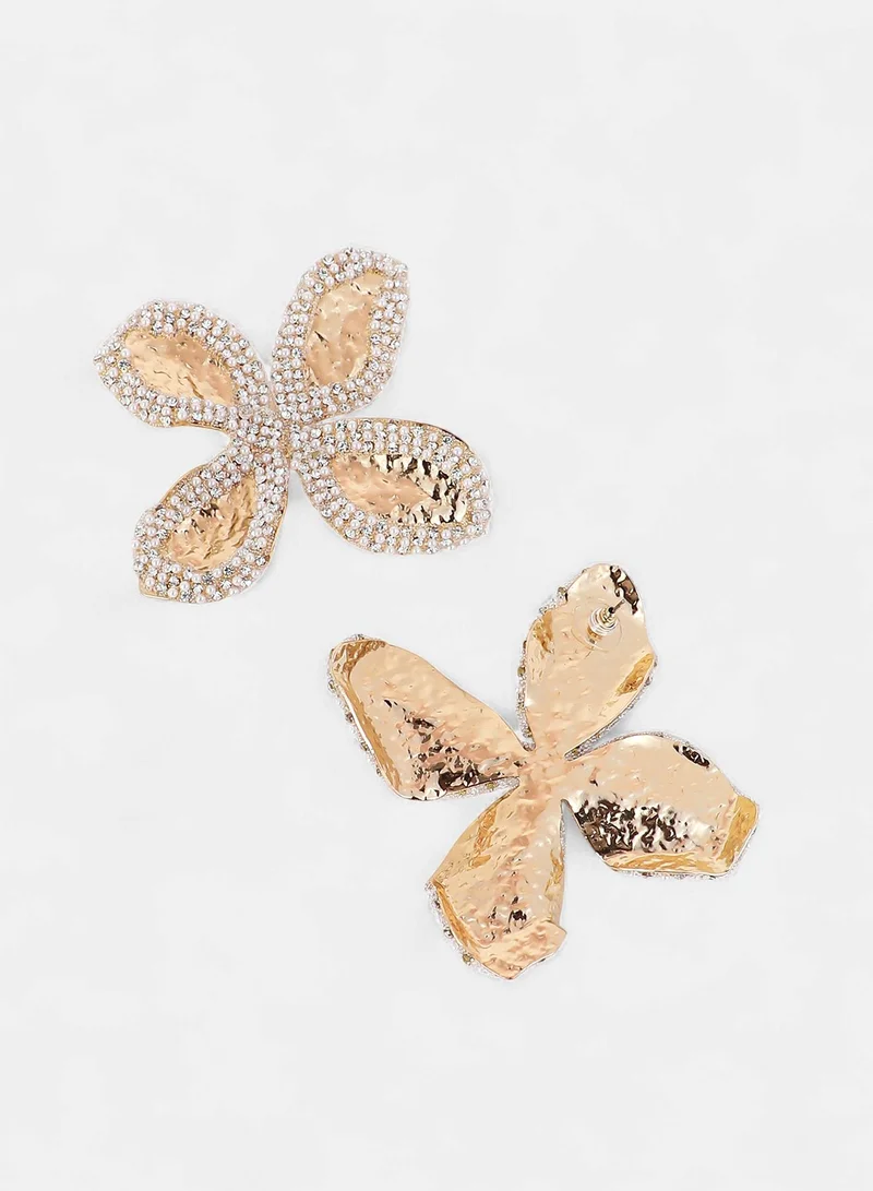 Sohi  Women's The Oulined Petaliafloral Drop Earrings for Women | Best Price UAE
