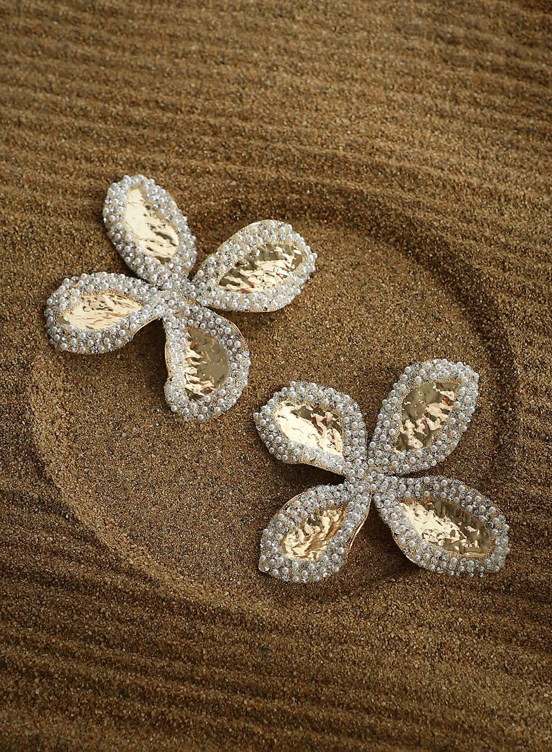 SOHI Women's The Oulined Petaliafloral Drop Earrings