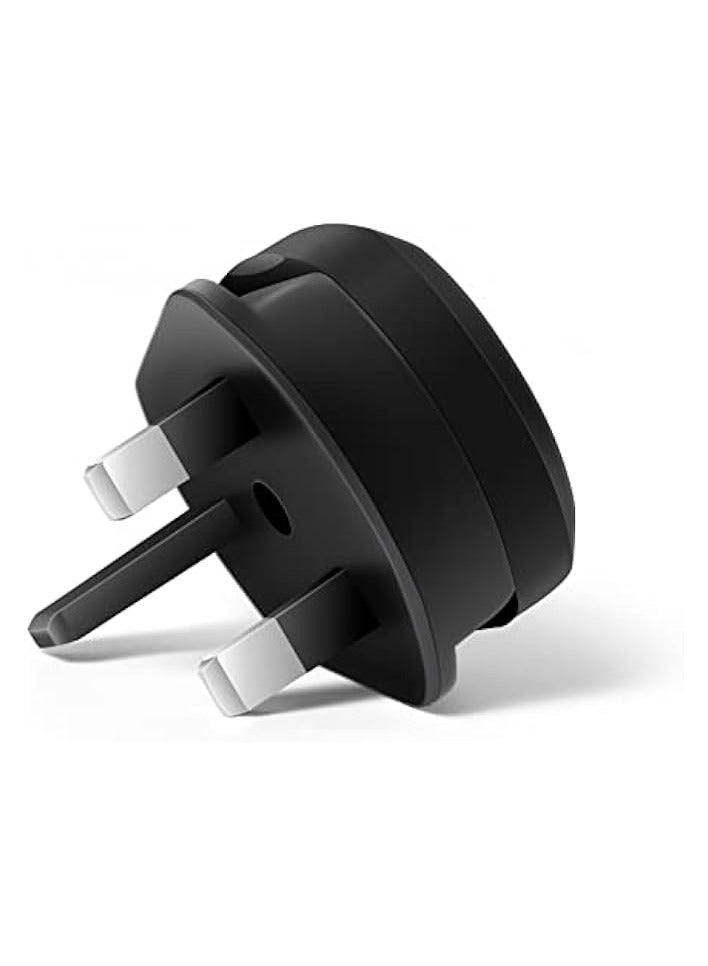 erorex 3-Pin Travel Adapter Plug for Shaver Shaving Toothbrush Bathroom Black  - Image 4