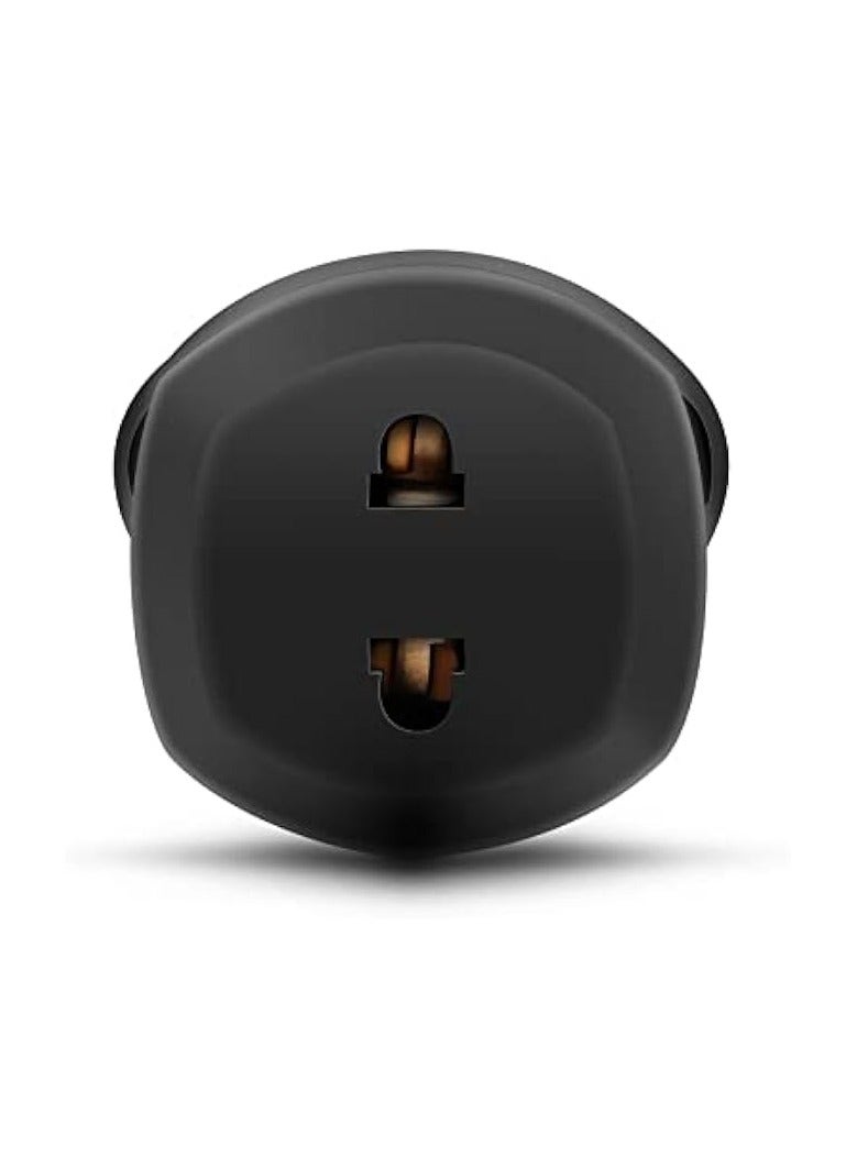 erorex 3-Pin Travel Adapter Plug for Shaver Shaving Toothbrush Bathroom Black  - Image 2