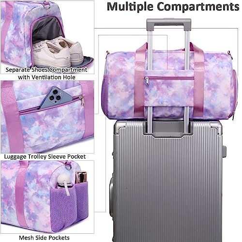 Meisohua Ballet Dance Bag for Girls Princess Sports Duffle Bags Overnight Travel Duffel for Girl Gym Bag with Shoes Compartment Water Resistant - Image 4