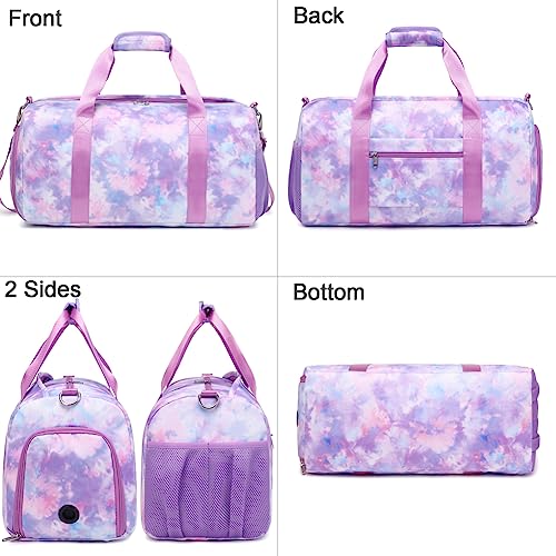 Meisohua Ballet Dance Bag for Girls Princess Sports Duffle Bags Overnight Travel Duffel for Girl Gym Bag with Shoes Compartment Water Resistant - Image 3