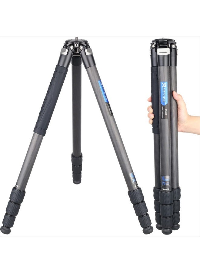 ARTCISE Carbon Fiber Camera Tripod Travel Tripod ARTCISE Heavy Duty Camera Tripod Professional Travel Tripod Without Ballhead Tripod Monopod for DSLR Camera, Video Camcorder, Max Load 44lb/20kg - Image 1