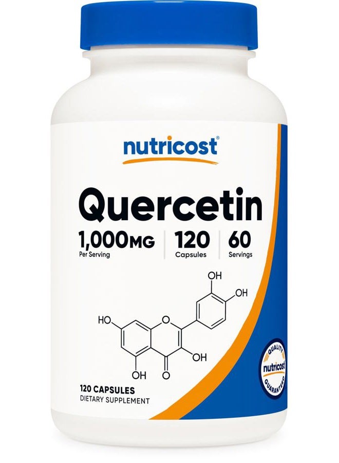 Nutricost Quercetin 1000mg, 120 Capsules - Vegetarian Capsules, 60 Servings, 500mg Per Capsule, Non-GMO, Gluten Free - Image 1