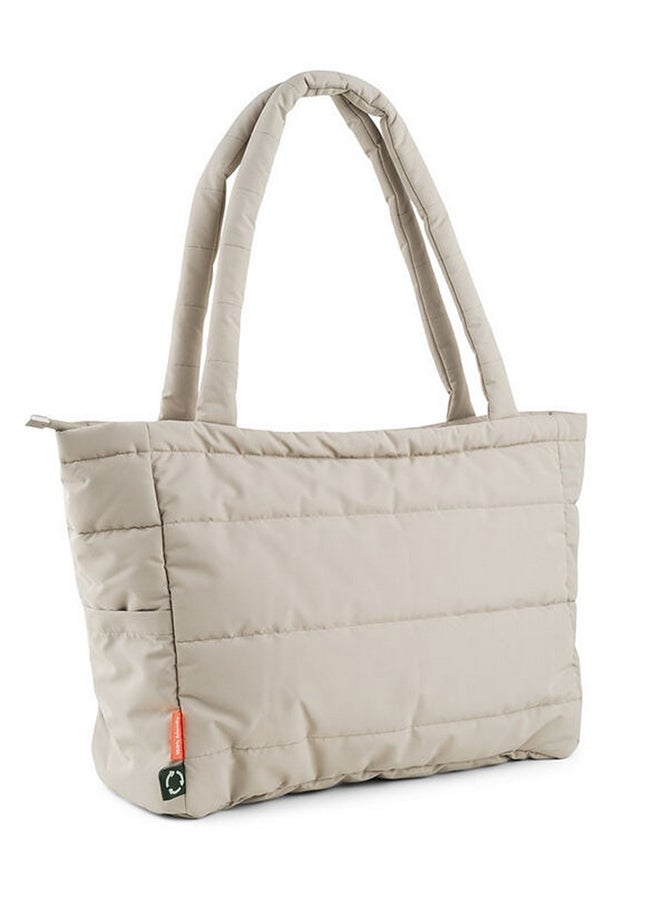 done by deer Quilted Changing Tote Bag - Stylish Water-Repellent Diaper Bag with Foldable Changing Mat  And  Stroller Hooks - Sand - Image 1
